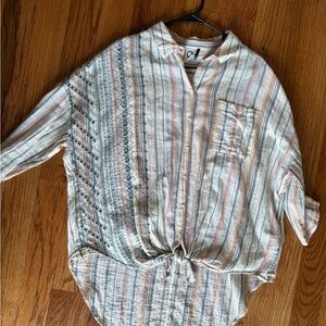 Anthropologie Multicolor Striped Blouse